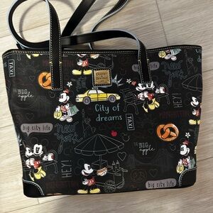 Dooney & Bourke Black New York City Mickey Mouse Tote NWT